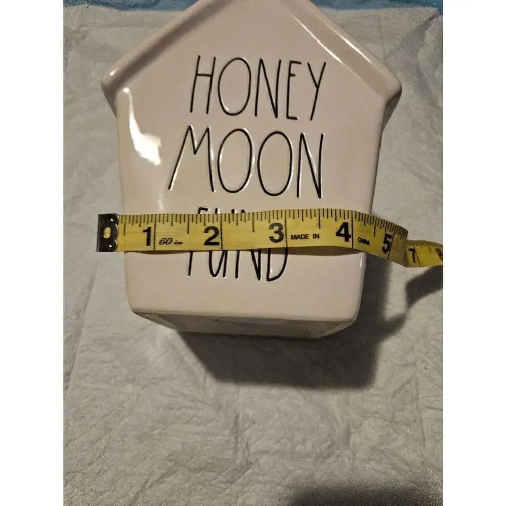 Rae Dunn Artisan Collection Honey Moon Fund Ceramic House Bank | NEW IN BOX